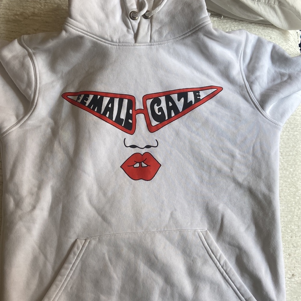 Female Gaze White Hoodie